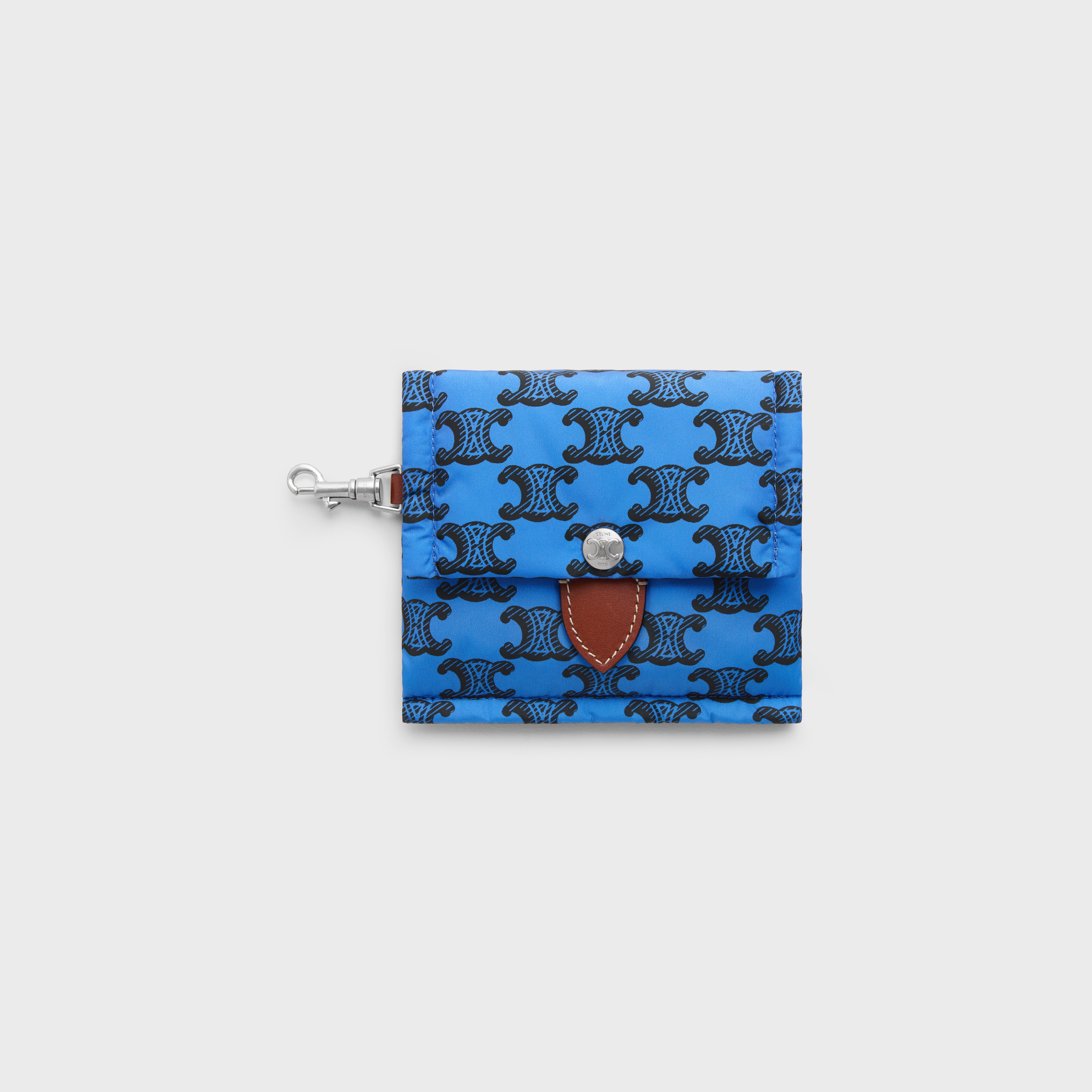 KEYRING CARD HOLDER CELINE PADDED IN NYLON AND CALFSKIN - ULTRA